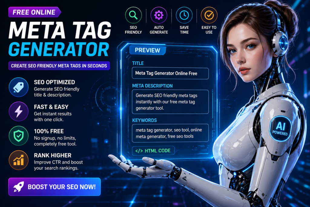 Meta Tag Generator Online Free – Complete Guide to Create SEO-Friendly Titles & Descriptions