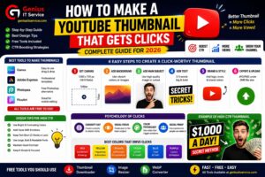 How to make YouTube thumbnail step by step guide 2026 — Genius IT Service